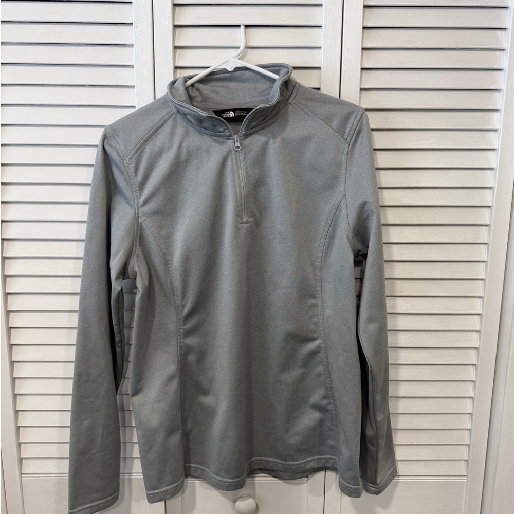 The North Face Light Gray Quarter-Zip Pullover